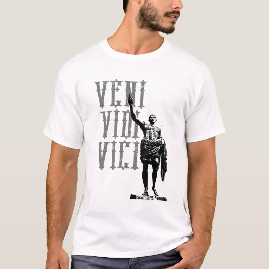 Motivatie Citaat Veni Vidi Vici Caesar Mannen T-shirt (Voorkant)
