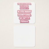 Motivatie Citaat Vierkante Visitekaartjes (Voorkant /achterkant)