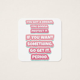 Motivatie Citaat Vierkante Visitekaartjes