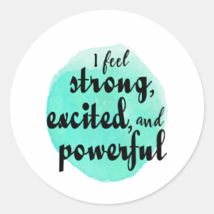 motivatie citaat voor werk en succes ronde sticker