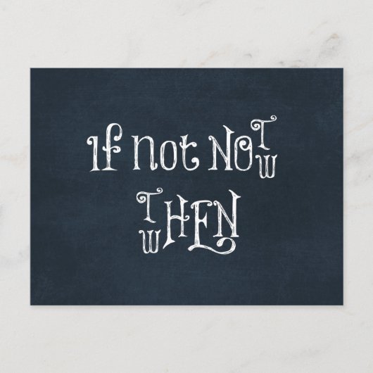 Motivatie citaat: Zo niet nu, dan wanneer Briefkaart (Voorkant)