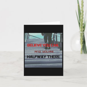 Motivatie citaatkunst - Believe and Achieve Stick Kaart