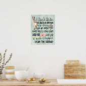 Motivatie citaten van een Llama - 16x20 Poster (Keuken)