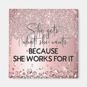 Motivatie citaten voor Girl Bosses Vrouw Magneet