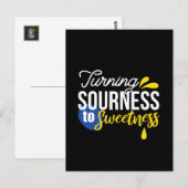 Motivatie Citroen Quote Van Zuur Naar Zoet Briefkaart (Voorkant / Achterkant)