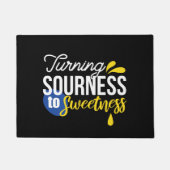 Motivatie Citroen Quote Van Zuur Naar Zoet Deurmat (Voorkant)