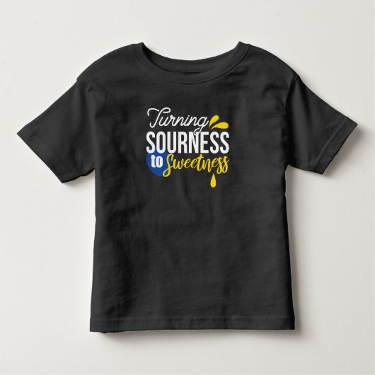 Motivatie Citroen Quote Van Zuur Naar Zoet Kinder Shirts (Voorkant)