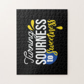 Motivatie Citroen Quote Van Zuur Naar Zoet Legpuzzel (Verticaal)