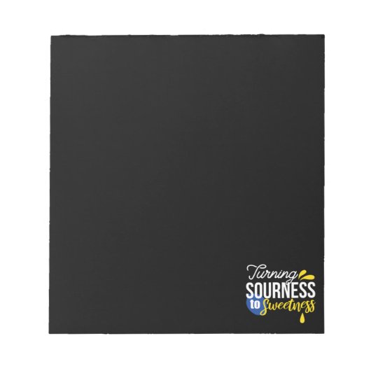 Motivatie Citroen Quote Van Zuur Naar Zoet Notitieblok (Voorkant)