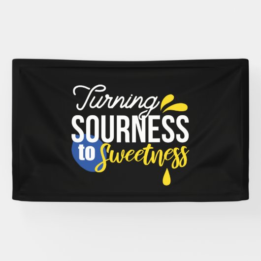 Motivatie Citroen Quote Van Zuur Naar Zoet Spandoek (Horizontaal)