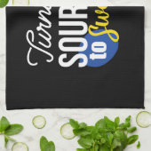 Motivatie Citroen Quote Van Zuur Naar Zoet Theedoek (Gevouwen)