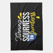 Motivatie Citroen Quote Van Zuur Naar Zoet Theedoek (Verticaal)