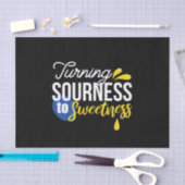 Motivatie Citroen Quote Van Zuur Naar Zoet Tissuepapier (Craft)