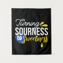 Motivatie Citroen Quote Van Zuur Naar Zoet Wandkleed