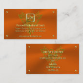 Motivatie coach, Golden Square, Oranje, Phoenix Visitekaartje (Voorkant / Achterkant)