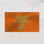 Motivatie coach, Golden Square, Oranje, Phoenix Visitekaartje (Achterkant)