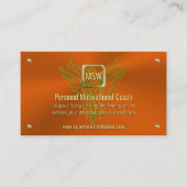 Motivatie coach, Golden Square, Oranje, Phoenix Visitekaartje (Voorkant)