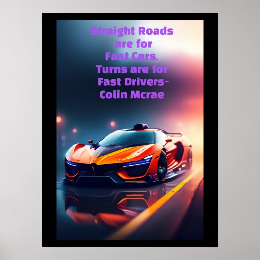 Motivatie Colin Mcrae Reight Roads Poster (Voorkant)