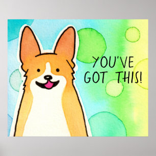 Motivatie Corgi: "Je hebt dit!" Poster