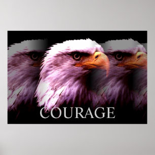 Motivatie Courage Amerikaanse Bald Eagle Poster