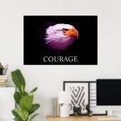Motivatie Courage Amerikaanse Bald Eagle Poster (Thuiskantoor)