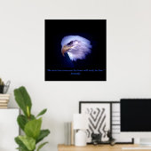 Motivatie Courage Eagle Eyes Poster Print (Thuiskantoor)