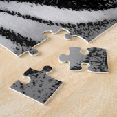 Motivatie Courage Tiger Black White Legpuzzel (Zijkant)