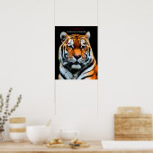 Motivatie Courage Tiger Poster (Keuken)