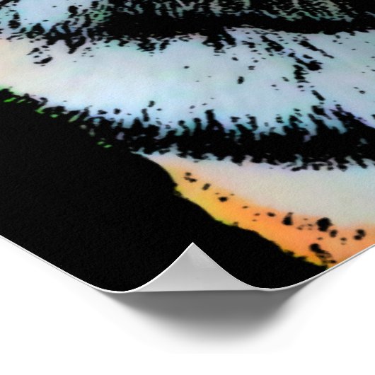 Motivatie Courage Tiger Poster (Hoek)