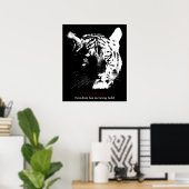 Motivatie Courage Tiger Poster (Thuiskantoor)