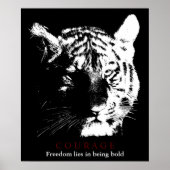 Motivatie Courage Tiger Poster (Voorkant)