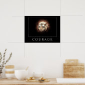 Motivatie Courage Tiger Poster afdrukken (Keuken)