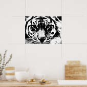 Motivatie Courage Tiger Poster afdrukken (Keuken)