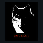 Motivatie Courage Wolf Pop Art Poster Print<br><div class="desc">Digitaal kunstwerk - Wolf Head Computer Animal Art - College Pop Art - Wild Big Animals Computer Afbeeldingen</div>