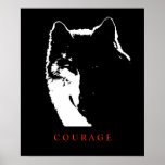 Motivatie Courage Wolf Pop Art Poster Print<br><div class="desc">Digitaal kunstwerk - Wolf Head Computer Animal Art - College Pop Art - Wild Big Animals Computer Afbeeldingen</div>