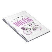 Motivatie Cute Keep Forward met fietsen Notitieboek (Rechterzijde)
