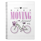 Motivatie Cute Keep Forward met fietsen Notitieboek (Voorkant)