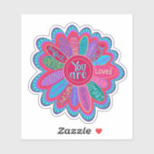 Motivatie dat je Flower Pink aanmoediging bent Sticker (Vel)