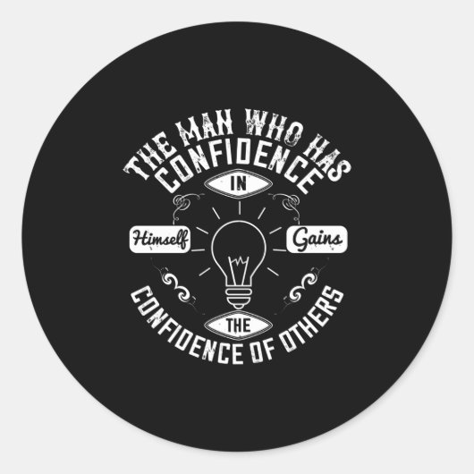 Motivatie die vertrouwen heeft in zichzelf ronde sticker (Voorkant)