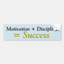 Motivatie + Disicipline = Successticker Bumpersticker