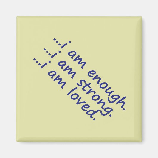 Motivatie DK Blauw genoeg sterke Loved Topography Magneet (Voorkant)