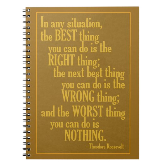 Motivatie "doe iets"Citaat notitieboek (Voorkant)