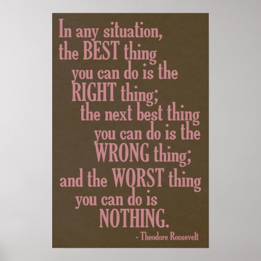 Motivatie "doe iets"Citaat poster (Voorkant)