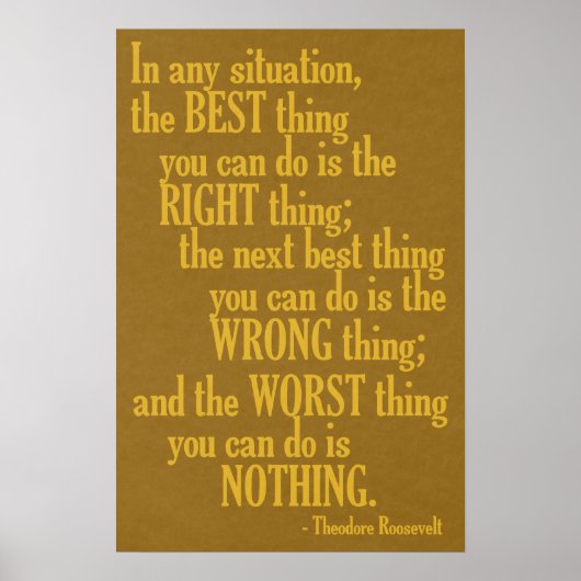 Motivatie "doe iets"Citaat poster (Voorkant)