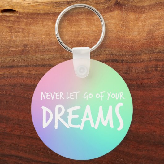 Motivatie doelen van droomvertrouwensattitude sleutelhanger (Voorkant)