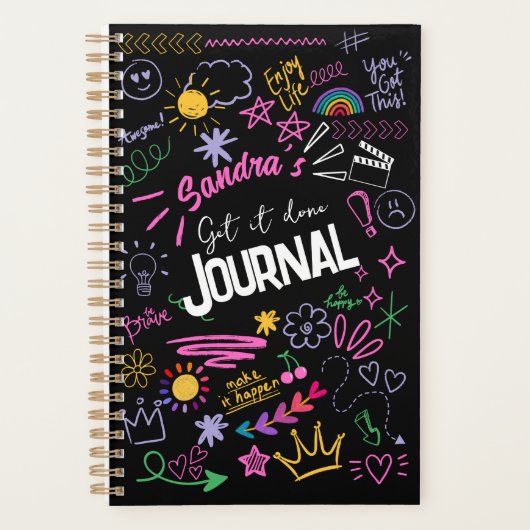 Motivatie Doodle Anti-Journal – Get IT Done Planner (Voorkant)