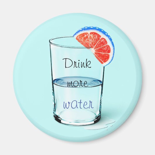 Motivatie/Drink Meer waterbaden Magneet (Voorkant)