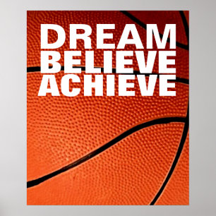 Motivatie droom: Basketball bereiken Poster