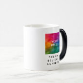 Motivatie droom geloof bereiken aangepaste offerte magische mok (Voorkant rechts)