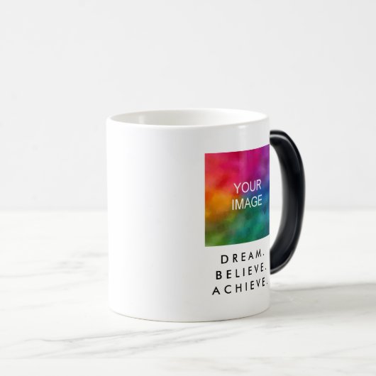 Motivatie droom geloof bereiken aangepaste offerte magische mok (Voorkant rechts)